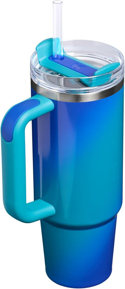 STANLEY Quencher H2.0 Flow State Tumbler, 30 oz, Sea Glass Aura | Handle and - Image 3