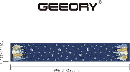 Christmas Table Runner 13x90 Inch, Xmas Trees Snowflakes Holiday Decorative - Image 6