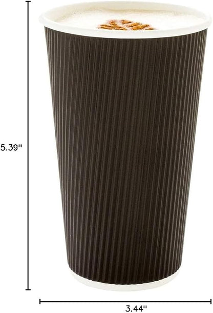 Restaurantware 12 Ounce Double Wall Disposable Coffee Cups, 500 Insulated Black - Image 7