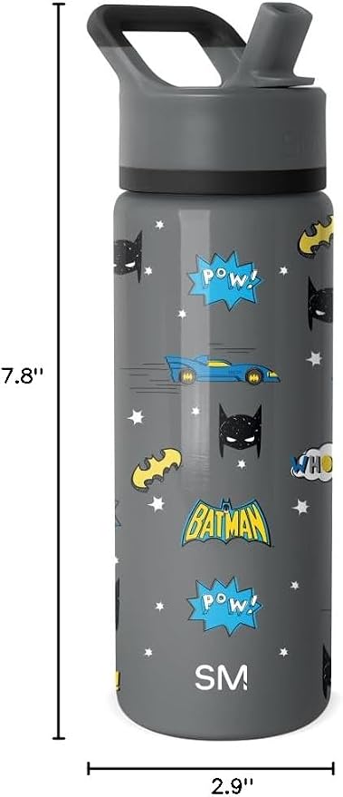Simple Modern Batman Kids Water Bottle & Toddler Cup | 18oz | Insulated - Image 10