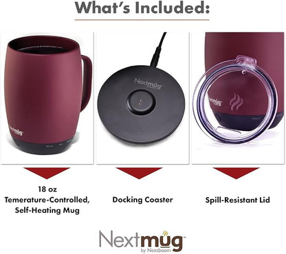 Nextmug Plus - Temperature-Controlled, Self-Heating Coffee Mug | – No App - Image 3