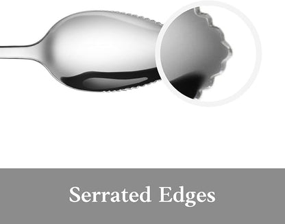 Artaste Rain 18/10 Stainless Steel Grapefruit Spoons, Serrated Edge Citrus - Image 2