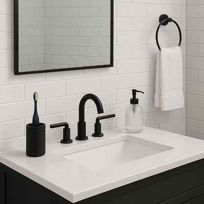 Matte Black Resin Bathroom Tumbler Cup - Image 5