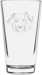 Dachshund Mix Custom Personalized Dog Themed Etched All Purpose 16oz Pint Glass