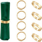 Round Metal Gold Napkin Rings Set of 8 | Modern Fall Napkin Ring Holders by Unknown