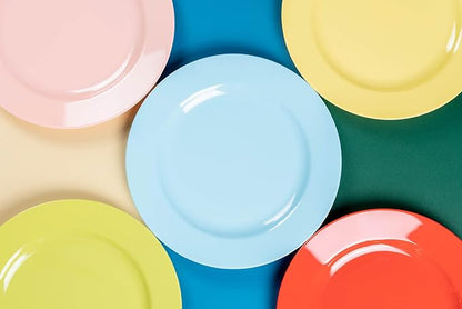 60PCS Colorful Disposable Plastic Plates, Heavy Duty Plates - Image 3