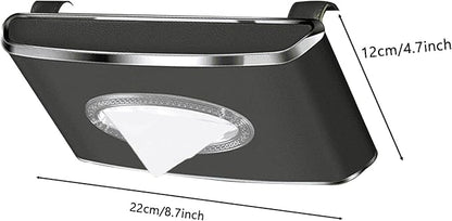 Faux Leather Car Tissue Box for Car Interior, Armrest & Back Seat Napkin - Image 9