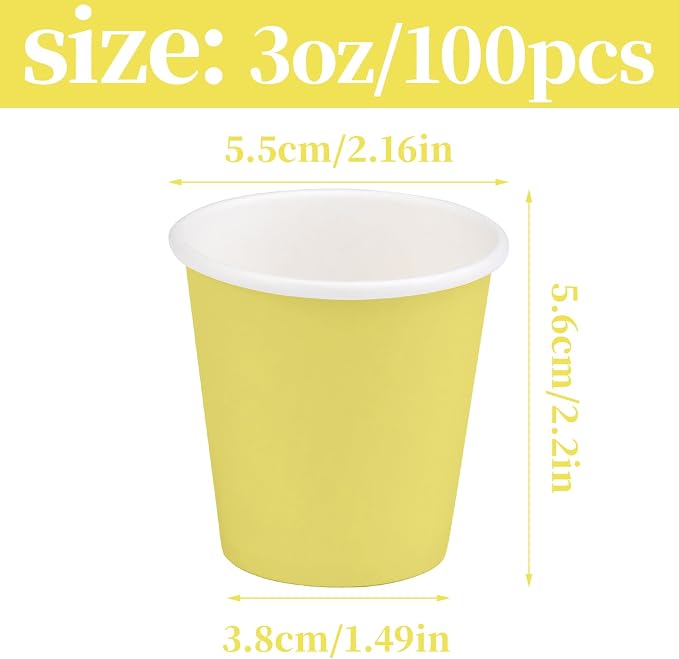 100 Pack 3 oz Disposable Paper Cups, Mouthwash Cups Espresso - Image 2