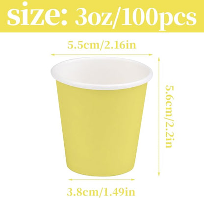 100 Pack 3 oz Disposable Paper Cups, Mouthwash Cups Espresso - Image 2