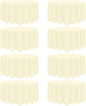 8 Pack Beige Round Tablecloth 120 Inch Beige Table Cloth Stain and Wrinkle Resistant Round Beige Tablecloths Reusable and Washable Polyester Fabric Table Covers for Buffet Wedding Party and Banquet