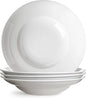 Large Pasta Bowls, 50 Ounces Big Salad Bowls, 10.7 inch White Soup Bowls, Ceramic Serving Bowl Set of 4, Wide and Shallow Bowls Set, Microwave and Dishwasher Safe