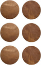 Real Natural Grain Leather Coasters – Durable Non-Slip (Luggage) Distressed Design, Set of 6 for Table Protection in Home, Office, Kitchen, and Bar