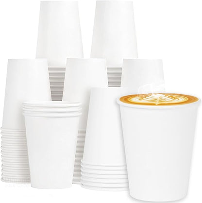 12 oz 100 Pack Bulk Disposable Coffee Cups, Coffee Cups by DrinkGreenLiveClean