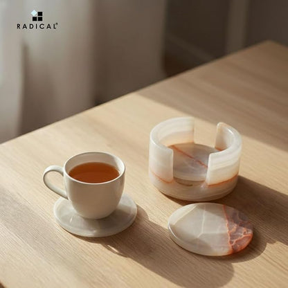 Radicaln Round Marble Coasters Set of 6 - Image 2