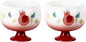KAMMAK Tea Cup, 3oz Small Tea Cups Set of 2, Gradient Red Porcelain Tea Set by KAMMAK