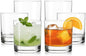 LEMONSODA Lowball Marino Rocks Glass, Classic Bar Glassware for Mojito, Whiskey, Cocktail, Mocktails and Drinking Water - 10oz (Set of 6)