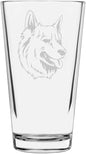 Carolina American Dingo Custom Personalized Dog Themed Etched All Purpose 16oz Pint Glass