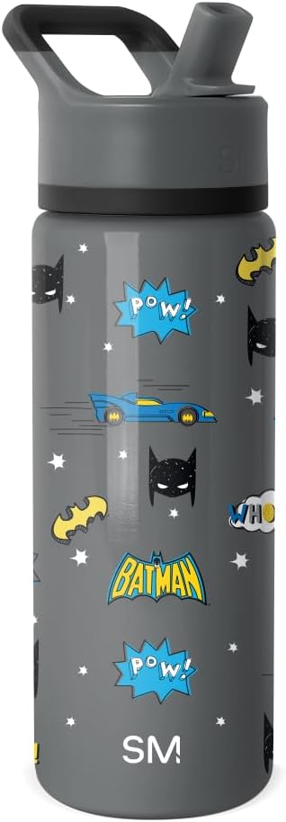 Simple Modern Batman Kids Water Bottle & Toddler Cup | 18oz | Insulated by Unknown