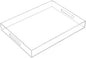 Clear Sturdy Acrylic Serving Tray with Handles-12x16Inch-Serving Coffee,Appetizer,Breakfast,Butler-Kitchen Countertop -Makeup Drawer Organizer-Vanity Table -Ottoman