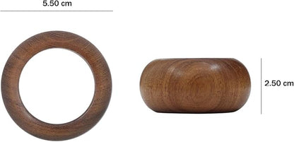 Wooden Napkin Rings Dining Table Napkin Holder, Classic Everyday Use - Image 3
