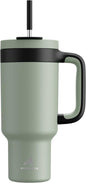 POWCAN 40 oz Tumbler with Handle, 2-in-1 Straw and Sip Lid, Dishwasher Safe by POWCAN