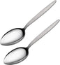 2-Pack Chef Kunz Spoon | Silver Stainless Steel 2 Tbsp Basting Spoon, 9 Inch Solid Sauce Spoons, Big Serving Spoons Stainless Steel, Plating & Quenelle & Cooking