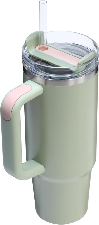 STANLEY Quencher H2.0 Flow State Tumbler, 30 oz, Lichen | Handle and Straw | - Image 3