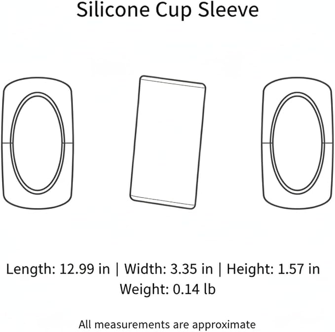 1 Pack Silicone Cup Sleeve for Handleless Mugs, Textured Grip Cover for - Image 7