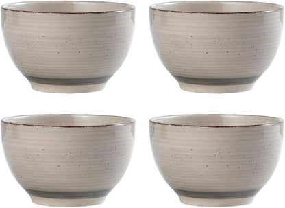 Pfaltzgraff Sadie 16-Piece Cream Dinnerware Set, Service for 4, Durable Stoneware Plates and Bowls with Classic Design, Microwave and Dishwasher Safe
