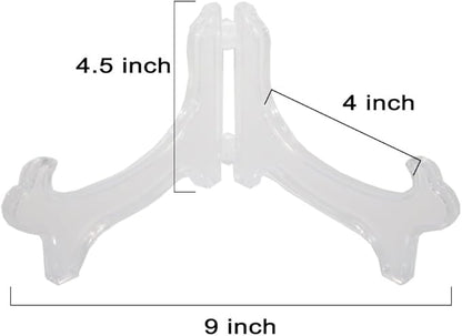 Artliving Display Stand Easel Bowl Stand for Display Large Deep Bowls, Platters and Deep Dishes Clear