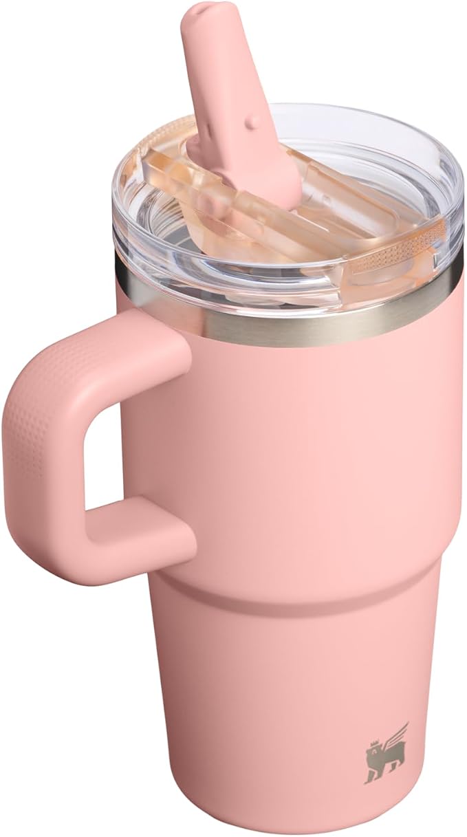 STANLEY Quencher ProTour Flipstraw Tumbler, 20 oz, Peach Rose | Built-In Straw - Image 3
