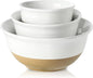 HASENSE Ceramic Serving Bowls, Large Salad Pasta Mixing Bowls Set, 2.1/1.0/0.5 by Hasense