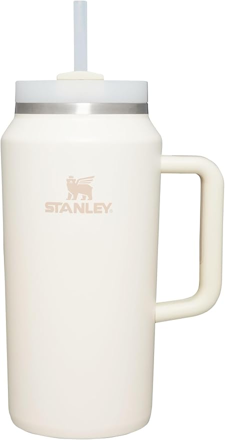 STANLEY Quencher H2.0 Flow State Tumbler, 64 oz, Cream | Handle and Straw | by Unknown