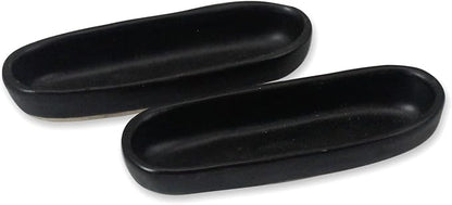 Modern Minimalist Matte Black Oval Pinch Bowls – Handmade Ceramic Stoneware by Roro