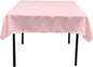 LA Linen Polyester Poplin Washable Square Tablecloth, Stain and Wrinkle Resistant Table Cover 58x58, Fabric Table Cloth for Dinning, Kitchen, Party, Holiday 58 by 58-Inch, Pink Light