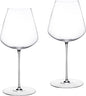 NUDE Red Wine Glasses Set of 2, Stem Zero Elegant – Crystal Long Stem Red Wine Glasses for Light to Medium Bodied Red Wines, Tapered Sides, Lead-Free, Dishwasher Safe, 22 oz Each