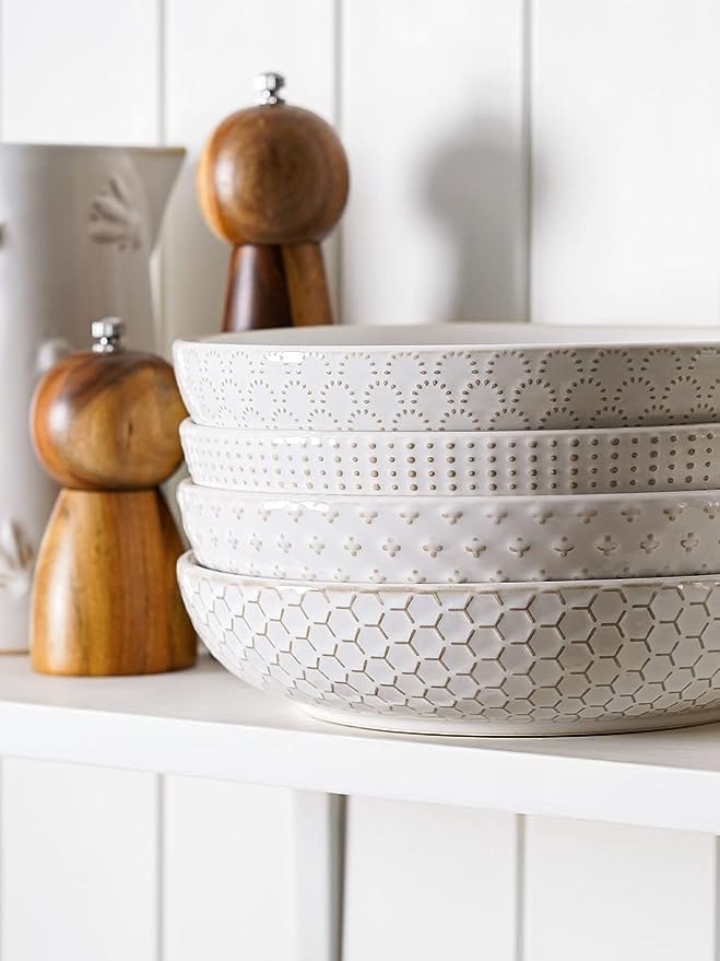 LE TAUCI Pasta Bowl 36 oz, Salad Bowl Serving Plate Bowls, Housewarming Wedding - Image 2