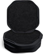 UMIRRO Absorbent Coasters for Drinks, Cool Silicone Cup Coaster with Felt Insert for Modern Coffee Table Decor, Small Unique Birthday Gift Ideas for Men Dad Him Women Mom Her, 4", Black, Set of 4