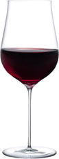 NUDE Red Wine Glass, Ghost Zero Tulip – Crystal Long Stem Red Wine Glass for Medium to Full Bodied Red Wines, Curvaceous Bowl with Tapered Rim, Lead-Free, Dishwasher Safe, 17 oz