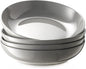 Y YHY 8.6" Vivid Gray Pasta, Salad & Soup Serving Bowls Set of 4, 32oz Large Ceramic, Microwave, Oven & Dishwasher Safe, Sturdy Porcelain Perfect for Daily Dining, Family Gatherings, Parties & Gifts