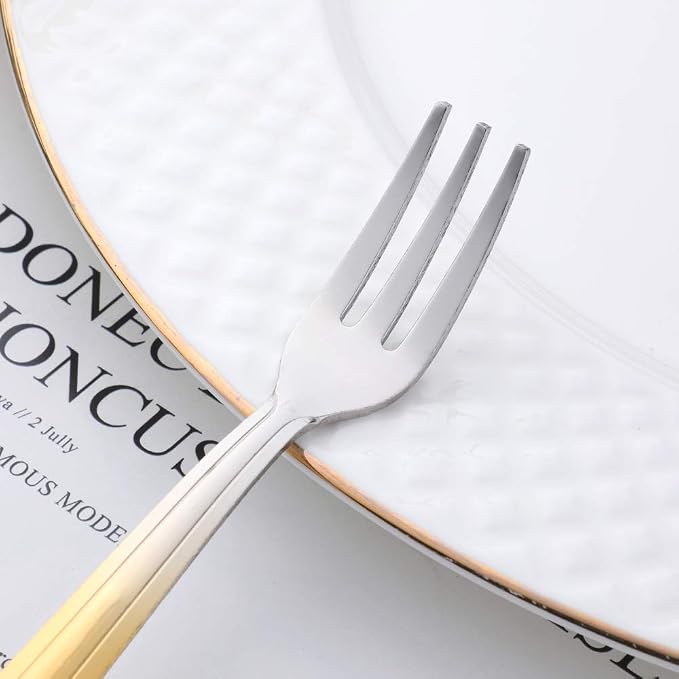 Oyster Fork Set of 12, 5.4 Inch Stainless Steel Cocktail Forks, 3 Tines Mini - Image 5