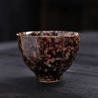Teacups, Sake Cups Handmade Ceramic Mug Set 2.5 oz 6 Color Earthenware Teacups - Image 2
