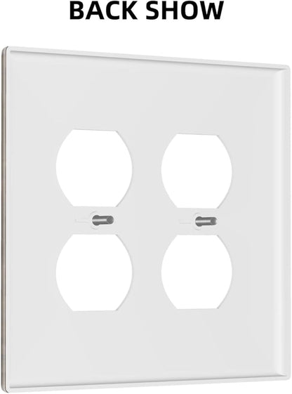 Light Switch Cover Brown Rustic Wood Grain Farmhouse 2 Gang Decorative SwitchPlates Double Duplex Wall Plates Switch Plates and Outlet Covers for Cabin Bedroom Decor