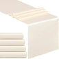 5 Pcs Ivory Satin Table Runners 12x108 inch Bright Satin Silk Fabric | Smooth by B-COOL