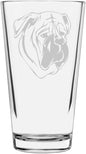 Bullmastiff Custom Personalized Dog Themed Etched All Purpose 16oz Pint Glass