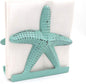 Nautical Starfish Lunch Dinner Metal Napkin Holder Kitchen Beverage Cocktail Ocean Coastal Napkin Holder By The Metal Magician (Distressed Green)