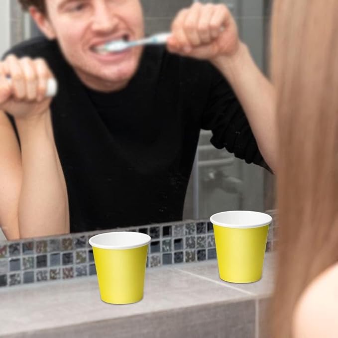 3 oz 50 Pack Disposable Paper Cups, Mouthwash Cups Bathroom Cup | Bathroom Cups - Image 7