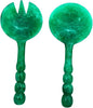 SS Craft Premium Green Resin Salad Serving Spoon Set 2 Pcs Handcrafted Serving by SSCraftsIndia