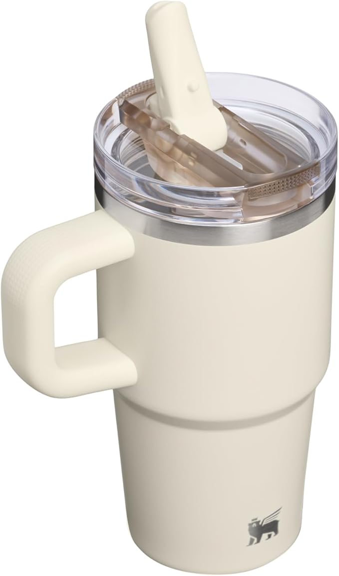 STANLEY Quencher ProTour Flipstraw Tumbler, 20 oz, Cream | Built-In Straw & - Image 3