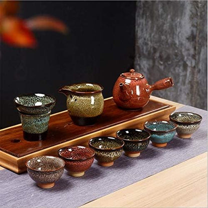 6pc Ceramic Kung Fu Tea Set, Japanese Tea Cup, Sake Cup, 2.1oz Capacity - Image 5
